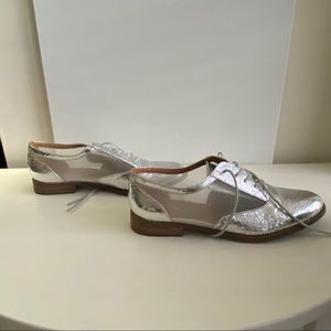 ABOUND mesh lace up oxford sneakers flat Silver